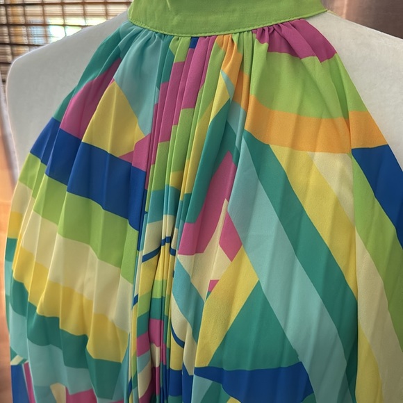 Sweet Nothings Pleated Mini Dress Sz L - Picture 6 of 8